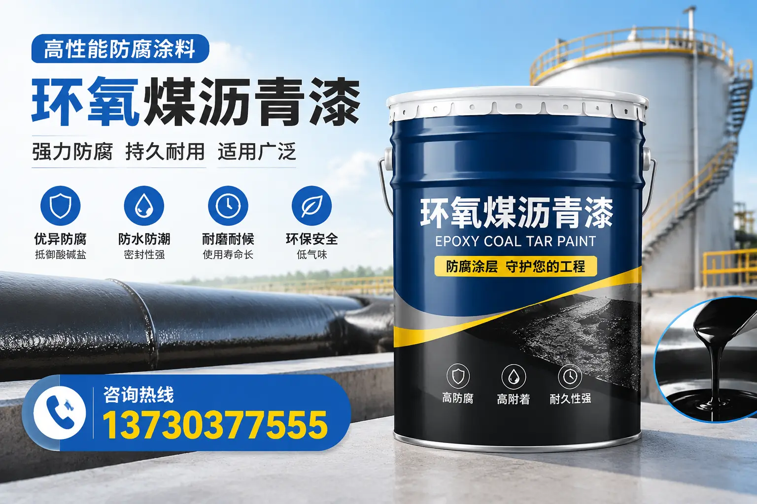 环氧煤沥青漆的耐久性分析，适合正镶白旗的使用场景